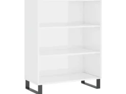 Hot vidaXL Regalschrank Hochglanz-Weiß 69,5x32,5x90 cm Holzwerkstoff 828390 Hochglanz Weiß