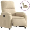 vidaXL Relaxsessel Elektrisch Creme Mikrofasergewebe Modell 4