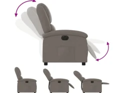vidaXL Relaxsessel Elektrisch Taupe Stoff Modell 23