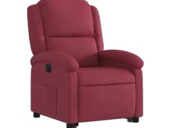 New vidaXL Relaxsessel mit Aufstehhilfe Elektrisch Weißrot Stoff Modell 7