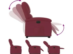 New vidaXL Relaxsessel mit Aufstehhilfe Elektrisch Weißrot Stoff Modell 7