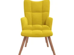 Hot vidaXL Relaxsessel mit Hocker Senfgelb Samt Modell 6