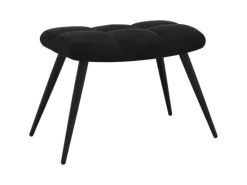 vidaXL Relaxsessel mit Hocker Schwarz Samt Modell 5