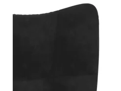 vidaXL Relaxsessel mit Hocker Schwarz Samt Modell 5