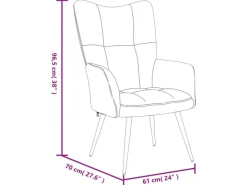 vidaXL Relaxsessel mit Hocker Schwarz Samt Modell 5