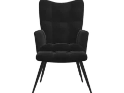 vidaXL Relaxsessel mit Hocker Schwarz Samt Modell 5