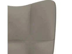 Sale vidaXL Relaxsessel mit Hocker Hellgrau Samt Modell 5