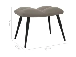 Sale vidaXL Relaxsessel mit Hocker Hellgrau Samt Modell 5