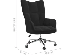 Clearance vidaXL Relaxsessel Schwarz Samt Modell 13