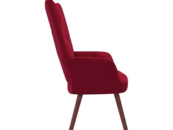 Discount vidaXL Relaxsessel Weißrot Samt Modell 8