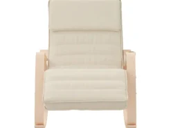 Discount vidaXL Schaukelstuhl Creme Stoff Modell 15