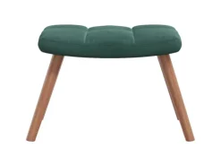 Clearance vidaXL Schaukelstuhl mit Hocker Samt Dunkelgrün