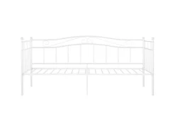 vidaXL Schlafsofa Bettgestell Weiß Metall 90x200 cm650988