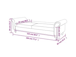 Hot vidaXL Schlafsofa mit Armlehnen Kunstleder braun