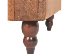 Hot vidaXL Schlafsofa mit Armlehnen Kunstleder braun