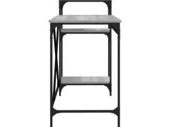 vidaXL Schreibtisch mit Regal Grau Sonoma 135x50x90 cm Holzwerkstoff 826712