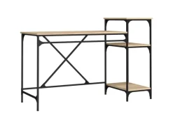 Best vidaXL Schreibtisch mit Regal Sonoma-Eiche 135x50x90 cm Holzwerkstoff 826710 Sonoma Eiche