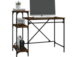 vidaXL Schreibtisch mit Regal Räuchereiche 105x50x90 cm Holzwerkstoff 826716