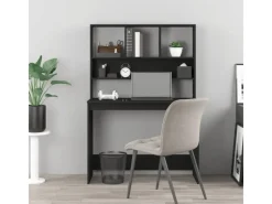 Outlet vidaXL Schreibtisch mit Regal 102x45x148 cm Holzwerkstoff 823001 Schwarz