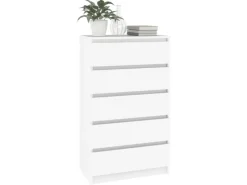 Clearance vidaXL Schubladenschrank Weiß 60x36x103 cm Holzwerkstoff