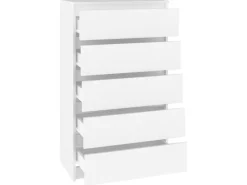 Clearance vidaXL Schubladenschrank Weiß 60x36x103 cm Holzwerkstoff