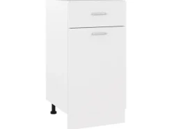 Outlet vidaXL Schubunterschrank Weiß 40x46x81,5 cm Holzwerkstoff