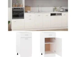 Outlet vidaXL Schubunterschrank Weiß 40x46x81,5 cm Holzwerkstoff