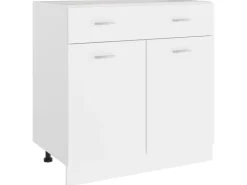 Outlet vidaXL Schubunterschrank Weiß 80x46x81,5 cm Holzwerkstoff