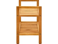 vidaXL Schuhregal mit 2 Etagen 100x27x40 cm Massivholz Eiche 331748