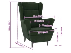 New vidaXL Sessel Dunkelgrün Samt Modell 1