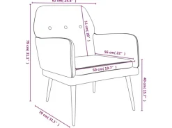 Online vidaXL Sessel Gelb 62x79x79 cm Samt Modell 1