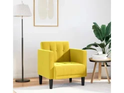 vidaXL Sessel mit Armlehnen Gelb 53 cm Samt 4100558