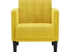 vidaXL Sessel mit Armlehnen Gelb 53 cm Samt 4100558