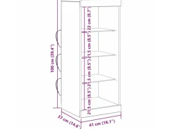 Clearance vidaXL Sideboard 41 x 37 x 100 cm Holzwerkstoff 863054 Altholz