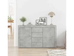 New vidaXL Sideboard 120 x 36 x 69 cm Holzwerkstoff 3333859 Betongrau