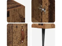 vidaXL Sideboard Braun 90 x 34 x 80 cm Holzwerkstoff 879576