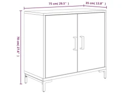 Discount vidaXL Sideboard 75x35x70 cm Massivholz Kiefer 349923 Braun