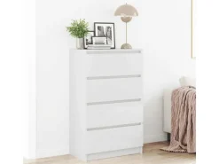 New vidaXL Sideboard Hochglanz-Weiß 60x35x98,5 cm Holzwerkstoff 800537 Hochglanz Weiß