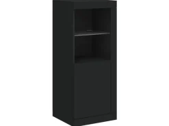 vidaXL Sideboard mit LED-Leuchten Schwarz 41x37x100 cm 836645