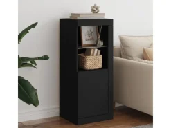 vidaXL Sideboard mit LED-Leuchten Schwarz 41x37x100 cm 836645