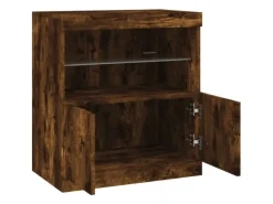 vidaXL Sideboard mit LED-Leuchten Räuchereiche 60x37x67 cm 836655