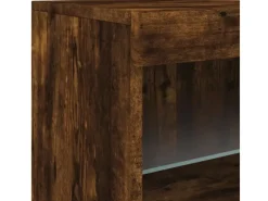 vidaXL Sideboard mit LED-Leuchten Räuchereiche 60x37x67 cm 836655