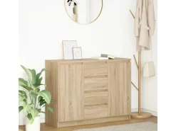 vidaXL Sideboard mit Schubladen Sonoma-Eiche 100,5x35x76 cm 3328446