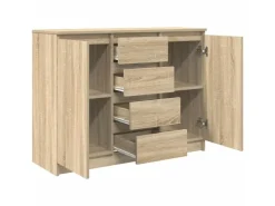 vidaXL Sideboard mit Schubladen Sonoma-Eiche 100,5x35x76 cm 3328446