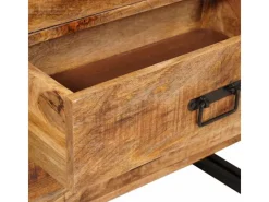 New vidaXL Sideboard mit Schubladen Braun 66 x 33 x 70 cm Massivholz Mango 4016718