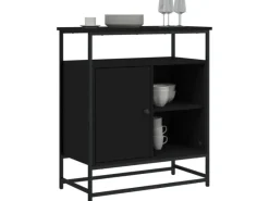 Online vidaXL Sideboard 69x35x80 cm Holzwerkstoff 835544 Schwarz