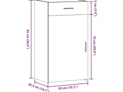 Clearance vidaXL Sideboard Schwarz 50x42,5x93 cm Holzwerkstoff 846293