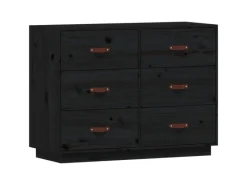 Sale vidaXL Sideboard 100x40x75 cm Massivholz Kiefer 820146 Schwarz