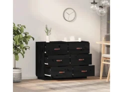 Sale vidaXL Sideboard 100x40x75 cm Massivholz Kiefer 820146 Schwarz