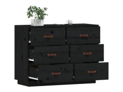 Sale vidaXL Sideboard 100x40x75 cm Massivholz Kiefer 820146 Schwarz